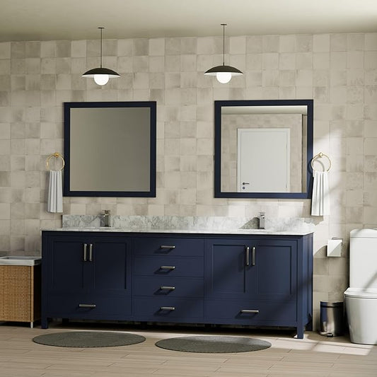 Big Sur 80 in. W X 22 in. D Navy Blue Double Bath Vanity Cabinet Without Countertop