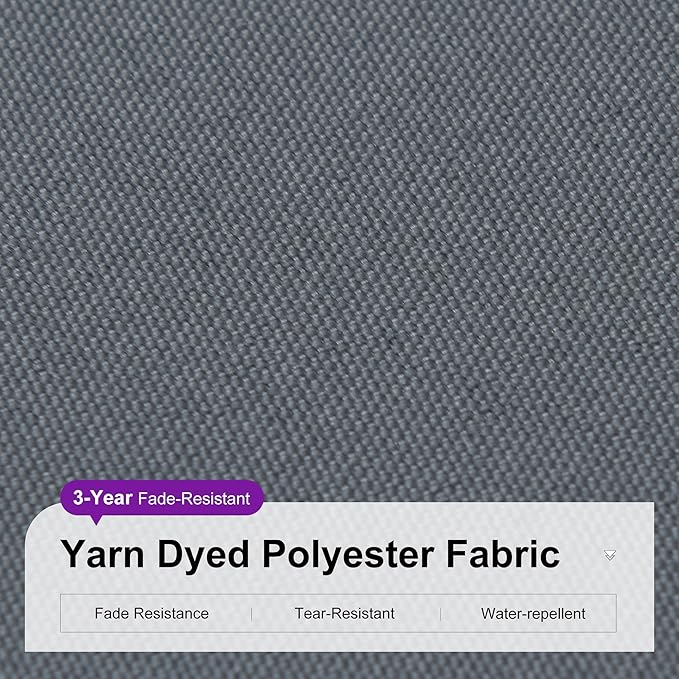 PURPLE LEAF 9 Feet Patio Umbrella Outdoor Cantilever Square Umbrella Aluminum Offset Umbrella with 360-degree Rotation for Garden Deck Pool Patio, Grey