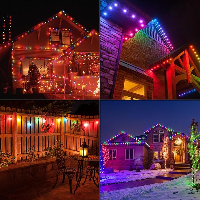 S14 Colored LED String Light Bulbs, 1 Watt Plastic Shatterproof LED Replacement Bulbs for Indoor Outdoor Patio String Light, E26 Medium Base, Multi-Color: Red/Green/Blue/Orange