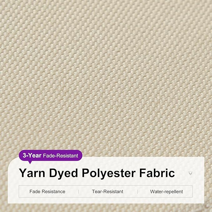 PURPLE LEAF 9 Feet Patio Umbrella Outdoor Cantilever Square Umbrella Aluminum Offset Umbrella with 360-degree Rotation for Garden Deck Pool Patio, Beige