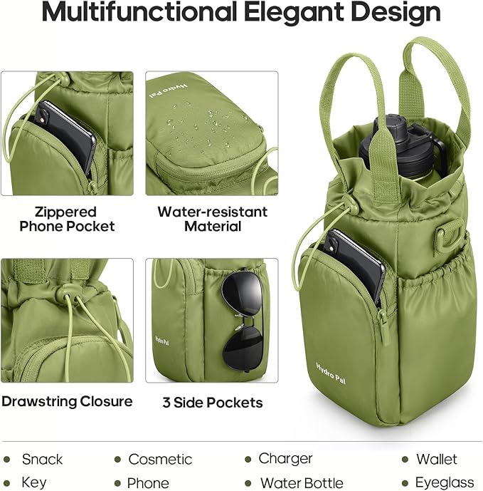 Insulated Water Bottles 32 oz with 2 Leak Proof Lids & Water Bottle Holder, Wide Mouth Sport Water Bottle with Straw, Reusable Stainless Steel Water Flask, Double Walled Vacuum Thermos