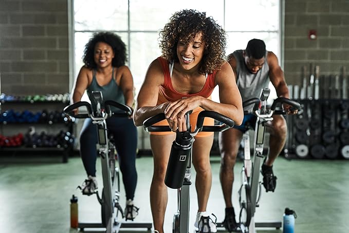 IRON °FLASK Sports Water Bottle - Wide Mouth with 3 Spout Lids - Stainless Steel Gym & Outdoor Bottles for Men, Women & Kids - Double Walled, Insulated Thermos, Metal Canteen - Clementine, 40 Oz