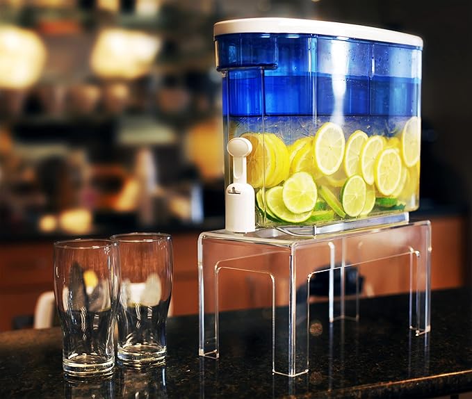 Countertop Water Filter Pitcher Stand - Clear Heavy Duty Acrylic Frame - 12" x 6" x 6" - Compatible with Brita UltraMax, PUR Ultimate and, ZeroWater ZD018