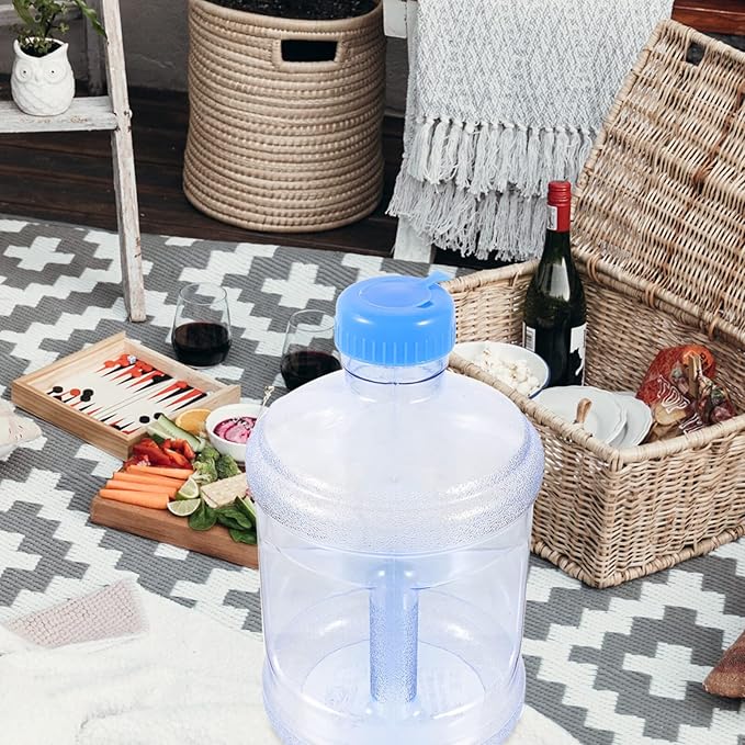 LALAFINA Camping Water Container Jug 3l Water Bucket Leak-proof Plastic Water Bottle Reusable Motivational Jug Screw Top Cap with Integrated Handle for Outdoor Sports