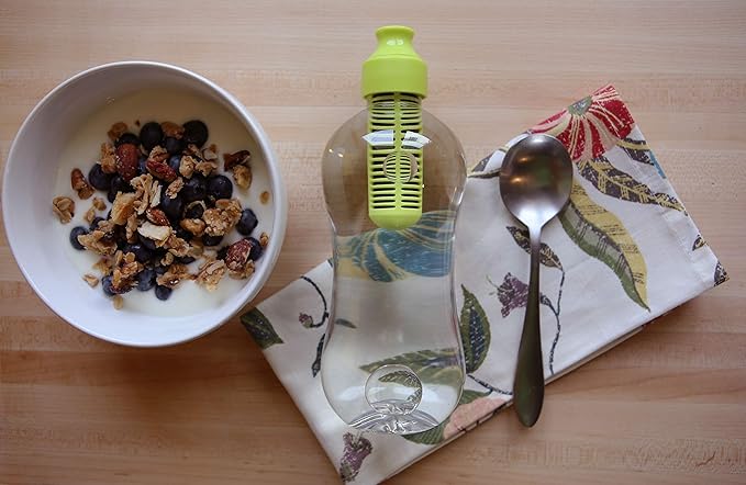 Bobble Classic Water Bottle, Filtered Water, BPA-Free Reusable Bottle, Soft Touch Carry Cap with Replaceable Carbon Filter for Sustainable Water and Hydration 34 oz (Lime)