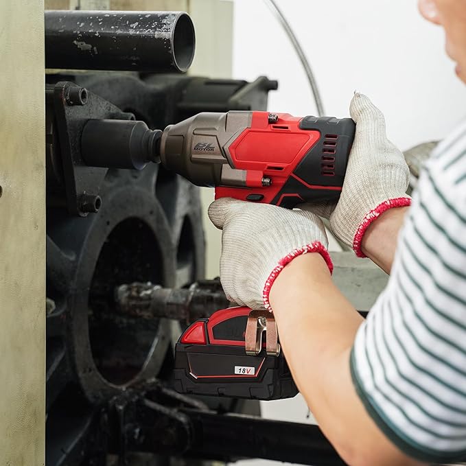 FSYAO 18V 1/2 inch cordless impact wrench-brushless, 1100 ft-lbs(1500Nm) maximum torque, 4-speed adjustment, automatic start and stop.(Main unit only, no battery).