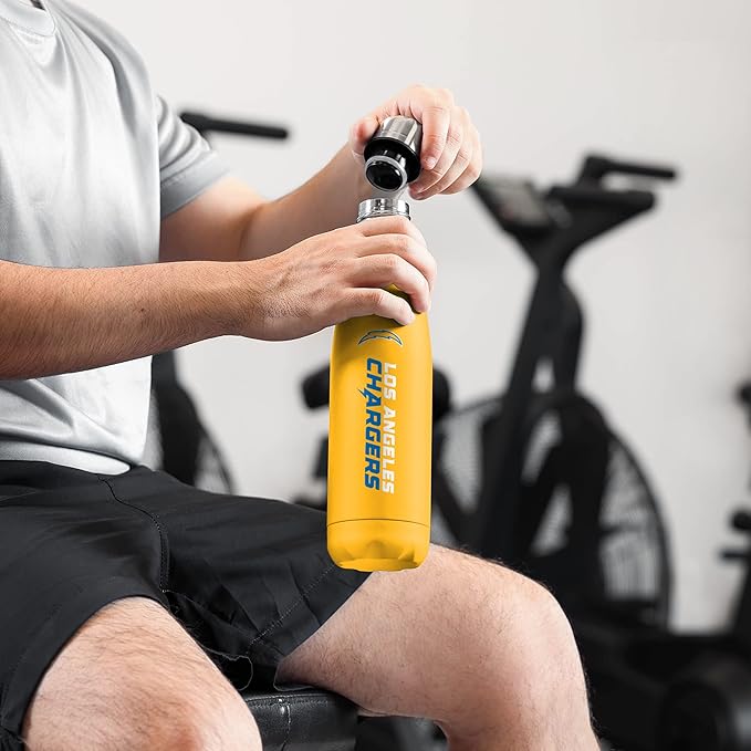 FOCO NFL unisex-adult NFL Team Logo Wordmark Chill Water Bottle