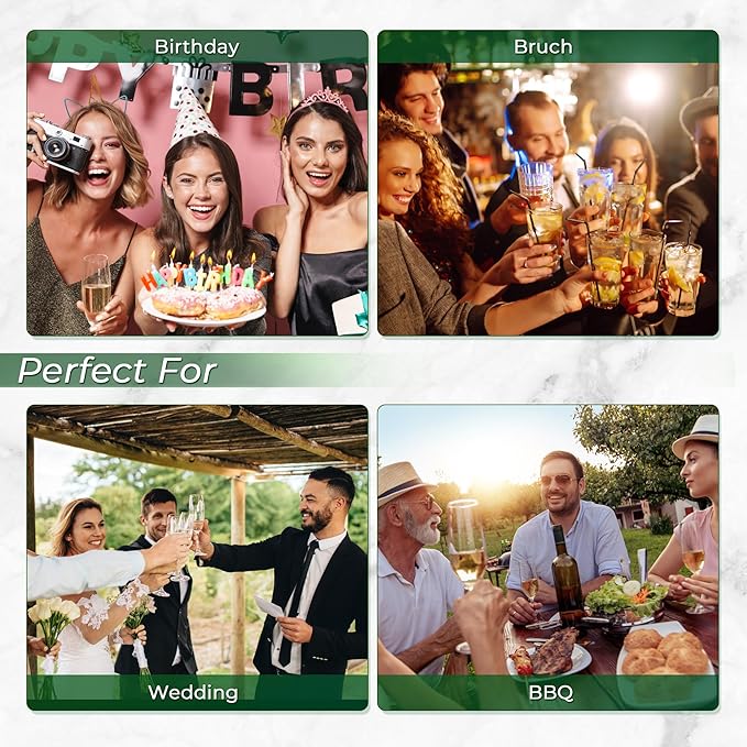 Ice Bucket Mold - DIY Wine Bottle Chiller & Cocktail Ice Molds, Use with Flowers, Fruits for Parties, Bars, Holidays, Weddings | Stainless Steel & Clear Plastic