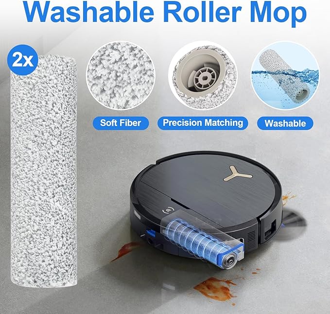 X9 Pro Omni Accessories for ECOVACS X9 PRO OMNI / X9 OMNI Replacement Parts Accessory Kit 2 Anti Tangle Main Brush 2 Roller Mop 6 Dust Bags 6 Side brush 4 Filter 1 Cleaning Brush