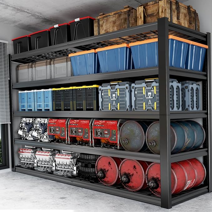 65" W Garage Shelving Heavy Duty, 5 Tier Garage Shelves, 30" D Adjustable Storage Shelving Unit, Commercial Metal Shelf for Warehouse, Pantry, School, Shop, 68" Wx30 Dx79 H