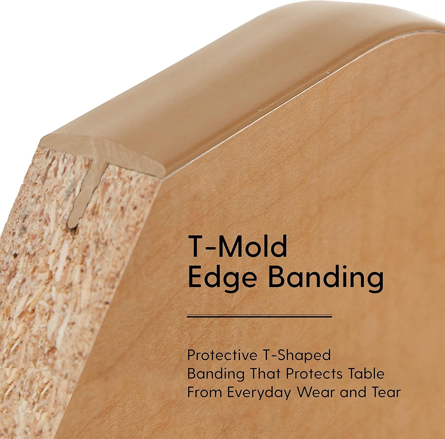 Factory Direct Partners FDP Rectangle Activity School and Classroom Kids Table (36 x 60 inch), Toddler Leg, Adjustable Height 15-24 inches - Maple Top and Maple Edge