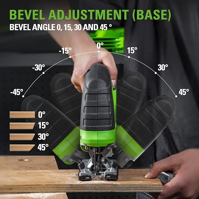 Greenworks 24V Brushless 1" Cordless Jig Saw (3,000 SPM / 4 Settings / LED Light), Tool Only