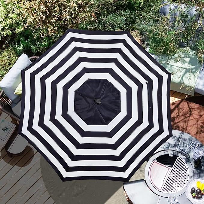 Blissun 9ft Patio Umbrella Replacement Canopy, Market Umbrella Top, Outdoor Table Umbrella Canopy for 8 Ribs, Canopy Only