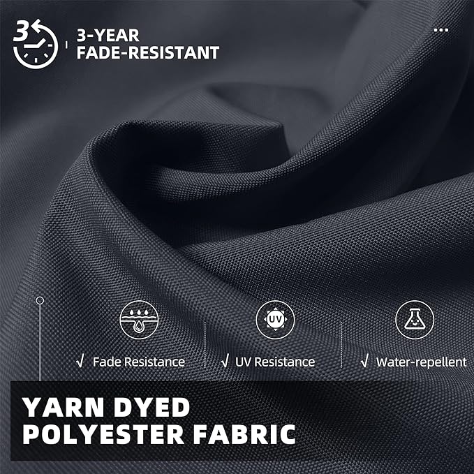 PURPLE LEAF 9' X 11.5' Patio Umbrella Outdoor Cantilever Rectangle Umbrella Aluminum Offset Umbrella with 360-degree Rotation for Garden Deck Pool Patio, Grey