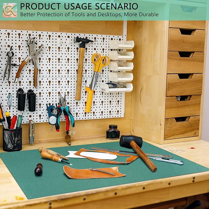 Foam Toolbox Liner Shelf Liner, Thickened Durable Pad Tool Box Mat for Protecting Your Tools, Work Surfaces, Garage, Chest -Green 3mm Thickness, 16 inch*16 ft