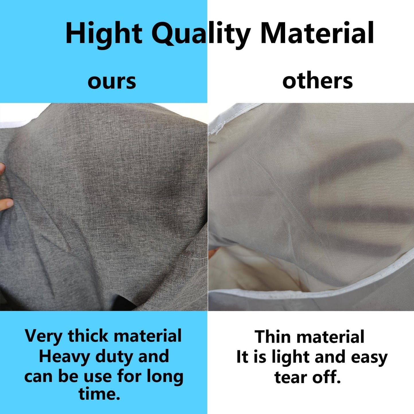 Hanging Laundry Bag with Over Door Hooks, Laundry Hamper and Space Saving Laundry Bag with Zipper, Hanging Hamper for Clothes, Toys, Towels, ...（36"x 22",Grey-2Pack)