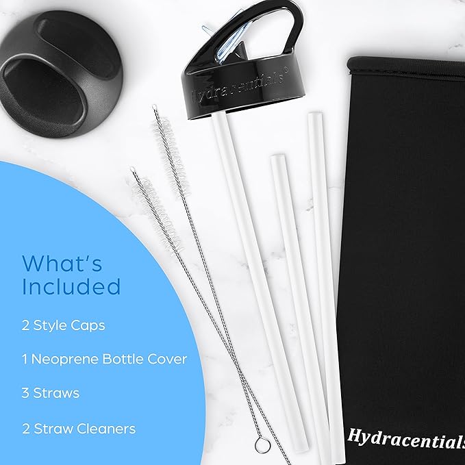 Insulated Stainless Steel Metal Water Bottle with Straw Lid - Vacuum Insulated Water Bottles, Keeps Hot and Cold - Sports Canteen Bottle