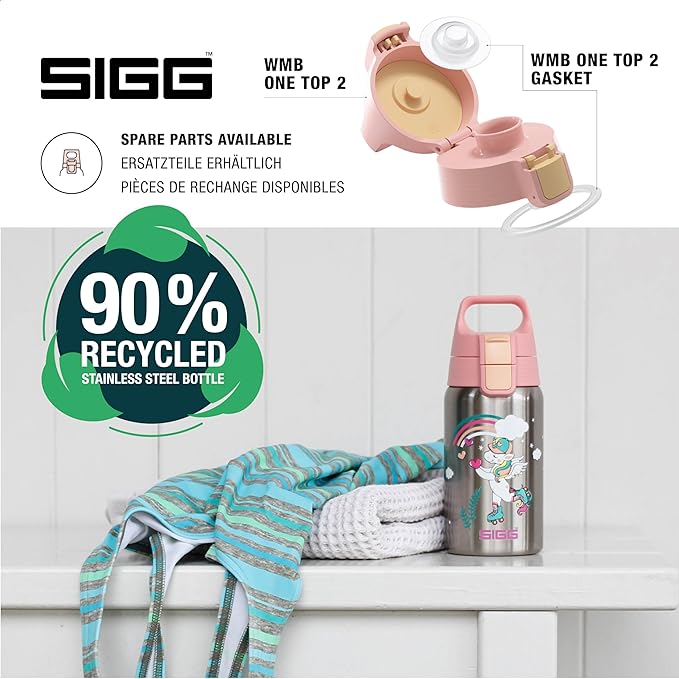 SIGG - Stainless Steel Kids Bottle - Shield One - Suitable For Carbonated Beverages - 17 Oz