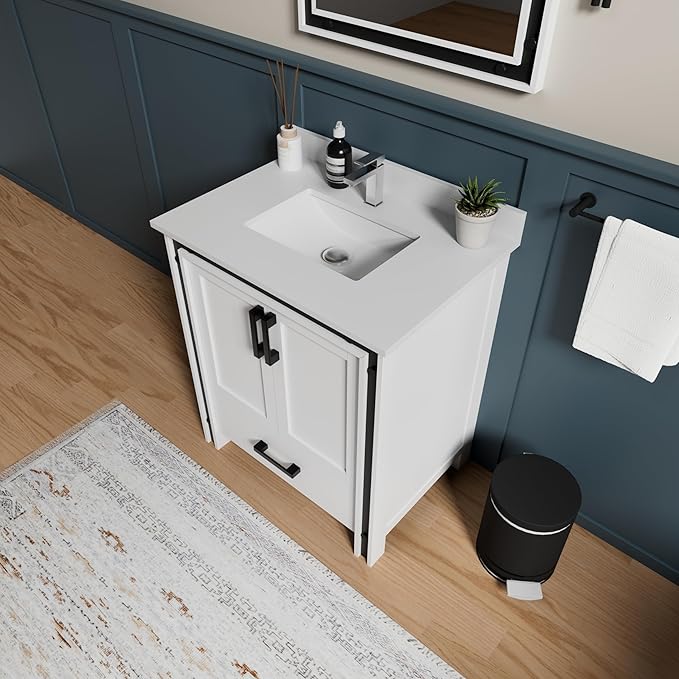 Augustine 30 in. W X 22 in. D White Single Bath Vanity Cabinet Without Countertop