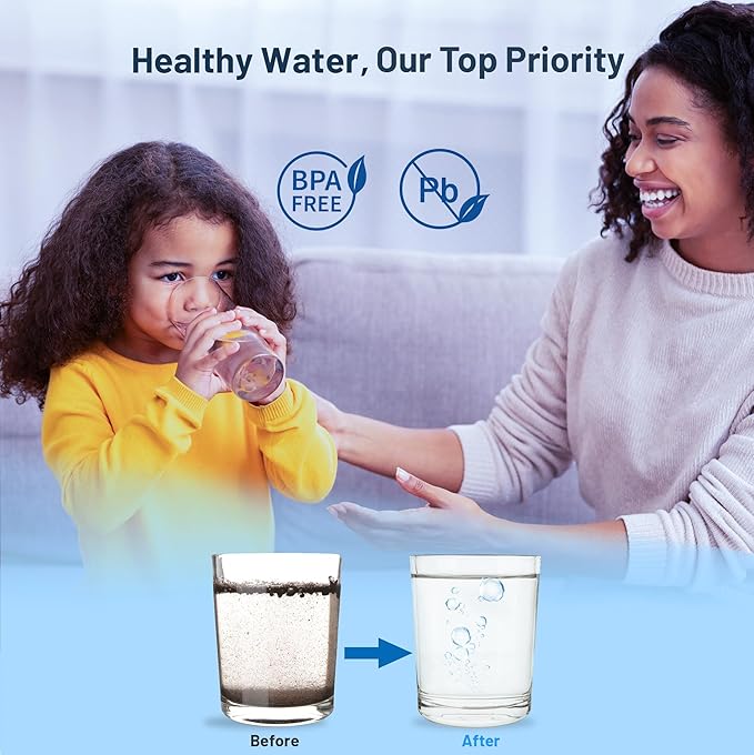 Whole House Water Filter Cartridge Replacement for Well Water, 5 Micron Water Filter 10" x 4.5" String Wound Sediment Water Filter Compatible with PSE1800, PC40, SWC-45-1005, WP5BB97P - 1 Pack