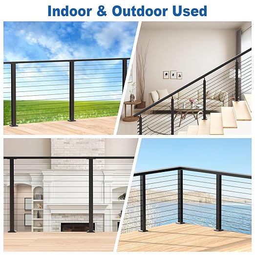 1000FT T316 Marine Grade 1/8" Stainless Steel Cable Kit w/Cutter, 7x7 Strand,1850lb Breaking Strength Wire Rope Cable for Deck Railings,Ideal for Indoor/Outdoor Railings DIY Installation, MY15