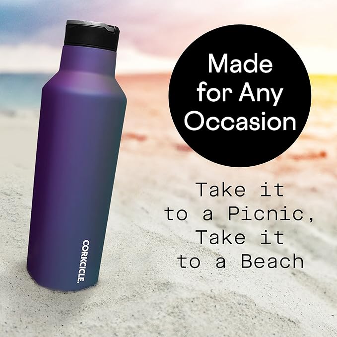 Corkcicle Sport Canteen Insulated Tumbler, Multicolor, 20 oz – Reusable Water Bottle Keeps Beverages Cold for 25 Hours & Hot 12 Hours – Cupholder Friendly Tumbler with Screw-On Cap