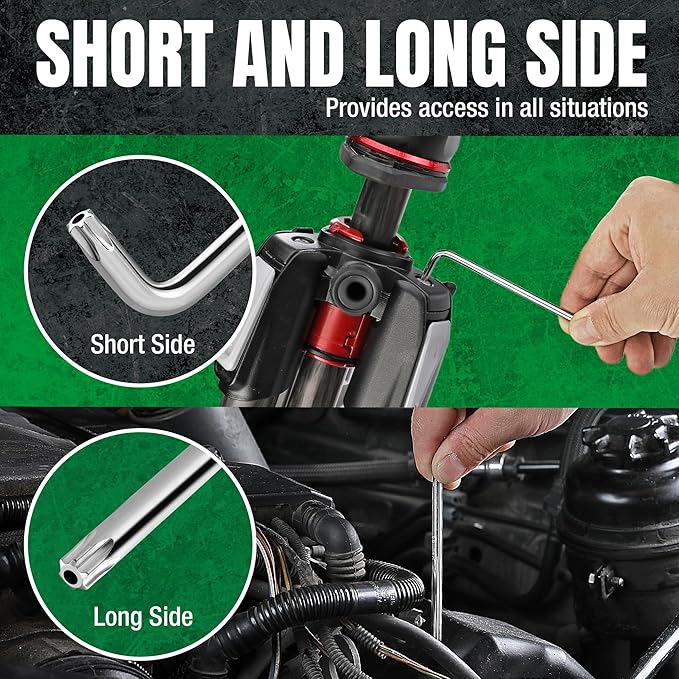 SK 9-Piece Allen Wrench Set, Star Hex Key Set, L-Shaped, S2 Steel