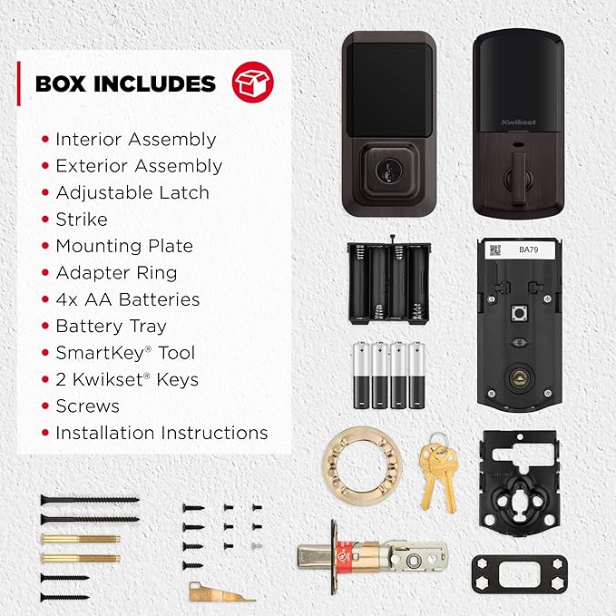 Kwikset Halo Wi-Fi Smart Lock, Keyless Entry Front Door Touchscreen Deadbolt, App Control, Grade AAA Certified, Easy Install No Hub, Venetian Bronze Finish, Digital Remote Lock