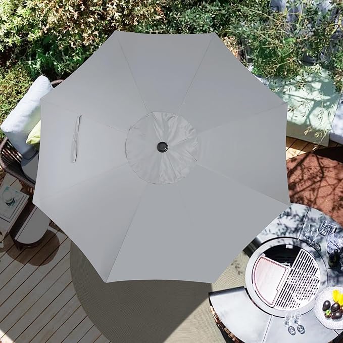 Blissun 9ft Patio Umbrella Replacement Canopy, Market Umbrella Top, Outdoor Table Umbrella Canopy for 8 Ribs, Canopy Only