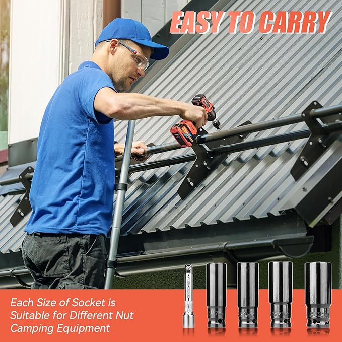 900Ft-lbs (1200N.m) Impact Wrench, 1/2" Cordless Impact Driver, 21V High Torque Power Impact Gun - 2x4.0Ah Batteries, Variable Speeds Brushless Impact Motor for Pickup Truck/Family Car (Orange Red)