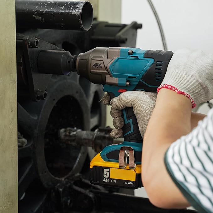 FSYAO 1100 ft-lbs(1500Nm) maximum torque, 20V 1/2 inch cordless impact wrench-brushless, 4-speed adjustment, automatic start and stop.(Host only/Without battery).