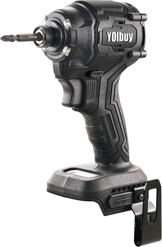 YOIbuy Cordless Impact Driver (Tool Only), Ultral short head, Mega power, Compatible with Dewalt 20V Batteries, 1/4"Brushless impact dirver with 4-Speed Settings, Smart-Mode, LED Light (BLACK)