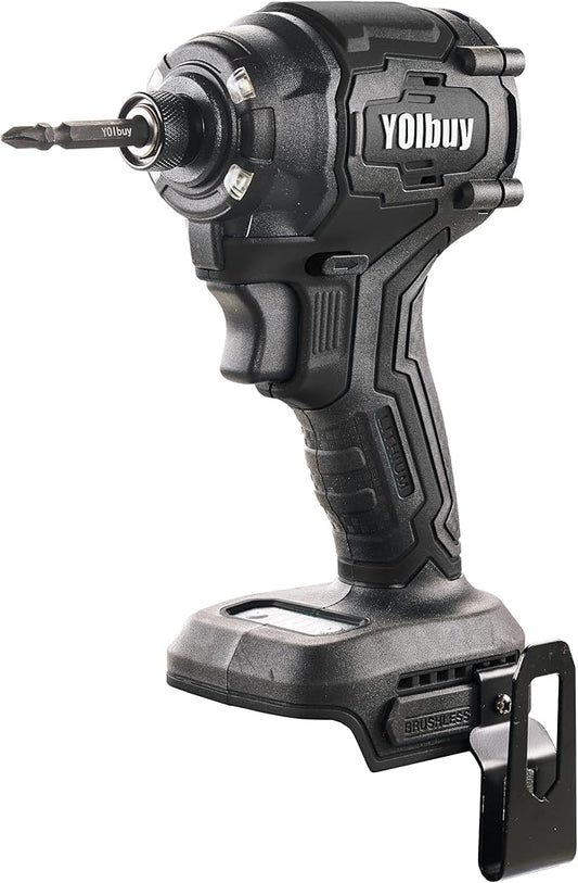 YOIbuy Cordless Impact Driver (Tool Only), Ultral short head, Mega power, Compatible with Dewalt 20V Batteries, 1/4"Brushless impact dirver with 4-Speed Settings, Smart-Mode, LED Light (BLACK)