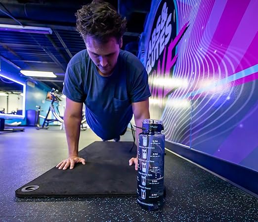 Epic Nalgene Filtered Motivational Water Bottle | Water Bottles With Times To Drink | USA Made Bottle and Filter | Dishwasher Safe | BPA Free with Time Marker | Removes 99.99% Tap Water Impurities