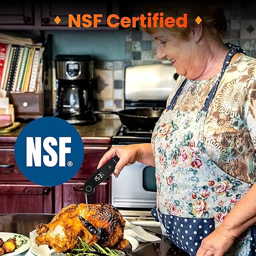 SMARTRO ST49 Digital Thermocouple Instant-Read Meat Thermometer with Ambidextrous Backlit for Food, Grilling, BBQ, Kitchen Cooking, Oil Deep Frying and Candy