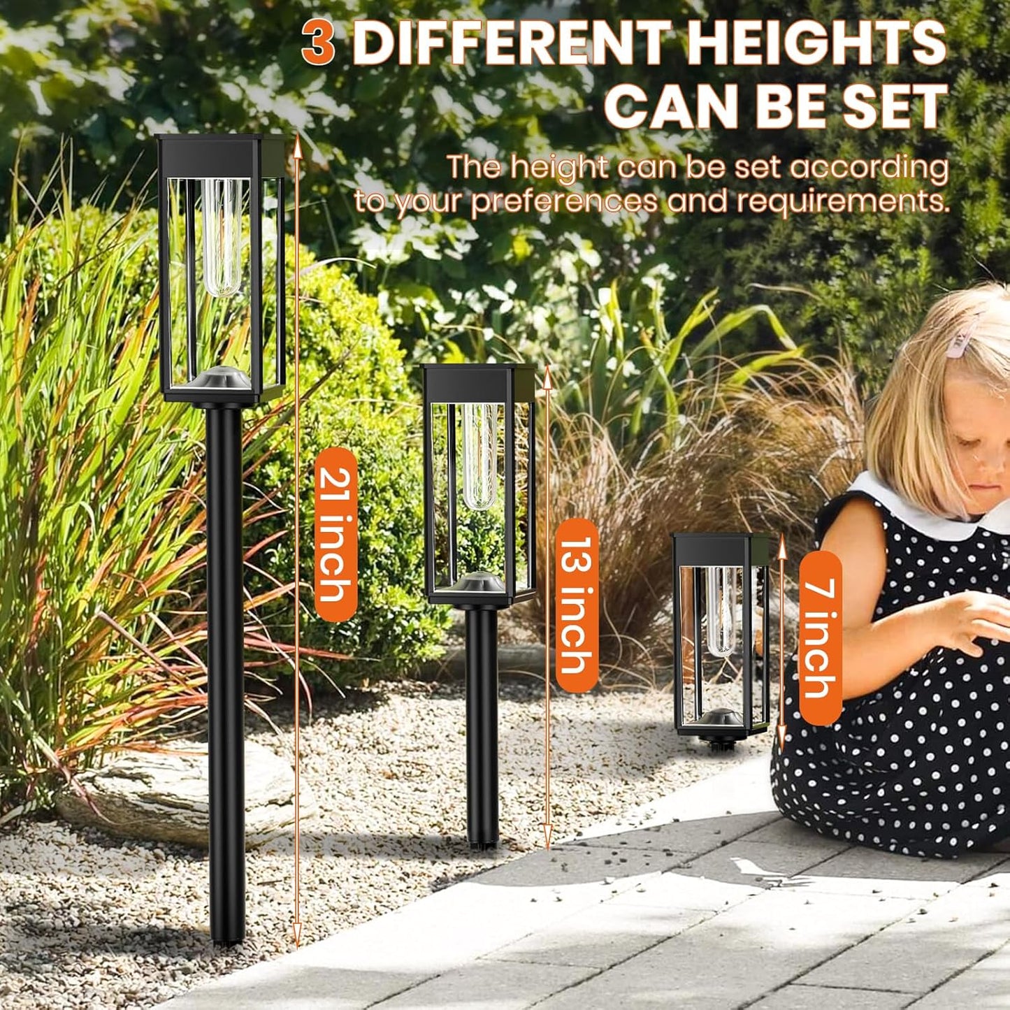 6 Pack Super Bright Solar Lights Outdoor,Solar Pathway Lights Outdoor,IP65 Waterproof Solar Garden Lights Solar Powered Landscape Lighting for Yard Patio Walkway Driveway Pathway (Warm White)