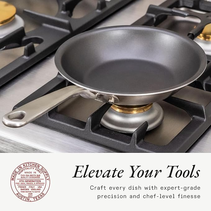 Made In Cookware - ProCoat 8" Non Stick Frying Pan (Graphite) - 5 Ply Stainless Clad Nonstick - Professional Cookware - Crafted in USA - Induction Compatible