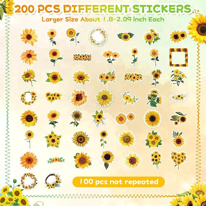 PerKoop 20 Pcs 32 oz Ice Cream Buckets with Lids and Handles Clear Cocktail Rum Buckets for Drinks with 200 Sunflower Stickers Plastic Transparent Tub Reusable Food Storage Containers for Parties
