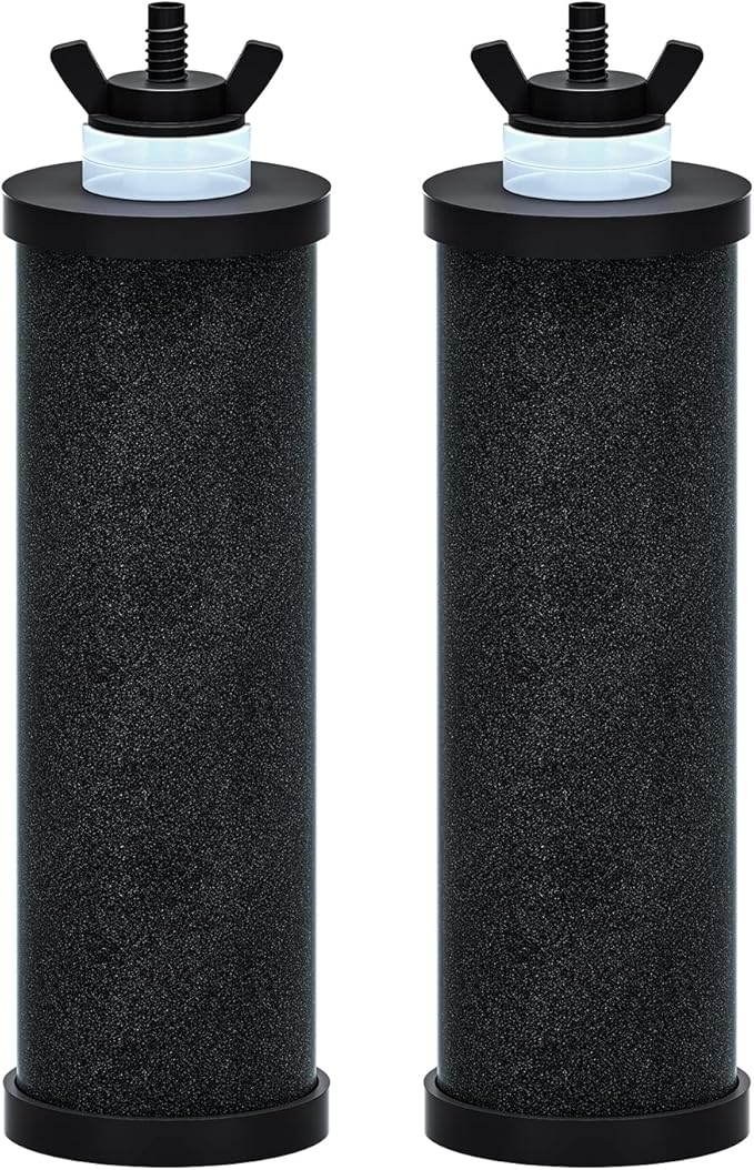 Purewell PB-2 Black Purification Elements, Replacement Filters for PB-2/BB8-2 Purification Elements and Gravity Water Filter System (2 Pack)