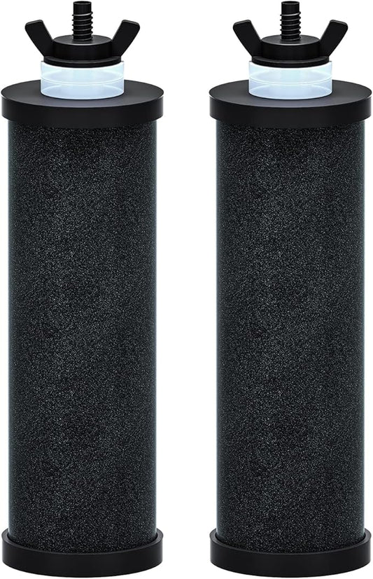 Purewell PB-2 Black Purification Elements, Replacement Filters for PB-2/BB8-2 Purification Elements and Gravity Water Filter System (2 Pack)
