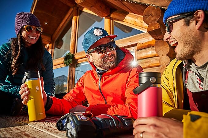 Hydro Flask Stainless Steel Wide Mouth Bottle with Flex Sip Lid and Double-Wall Vacuum Insulation for Coffee, Tea and Drinks