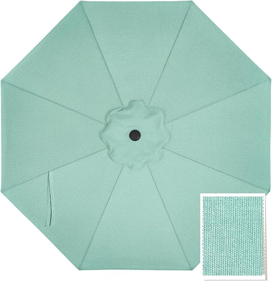 MASTERCANOPY 5-Year-Non-Fading Olefin 9FT Patio Umbrella Replacement Canopy-Light Blue Canopy Only