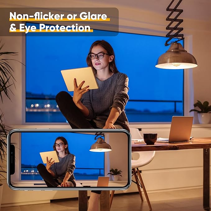 WIHTU LED Edison Light Bulbs, Vintage 6W LED Bulb 60W Equivalent, St58 4000K Daylight Soft White with CRI 85+, E26 Standard Base, 900LUM, Non-Dimmable, Clear Glass, Pack of 4