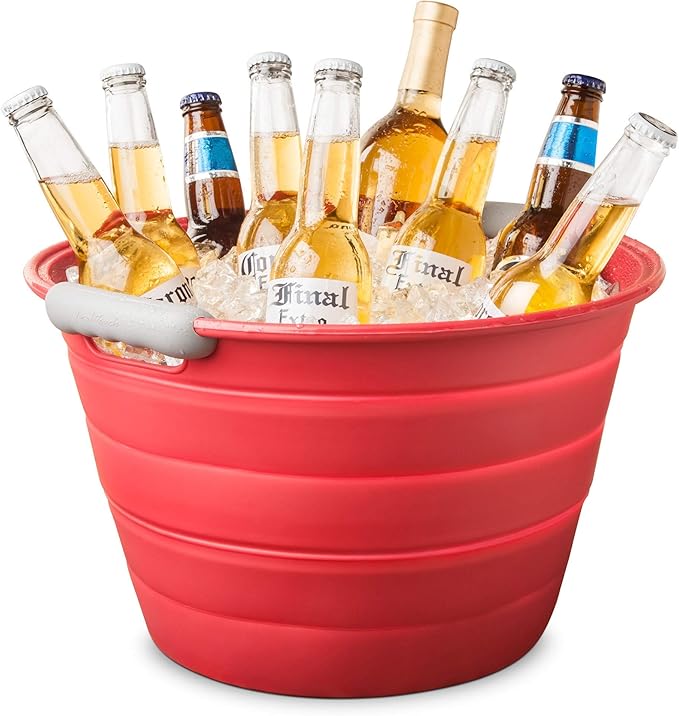 Final Touch Collapsible Silicone Beverage Bin (Red) (IB15-9)