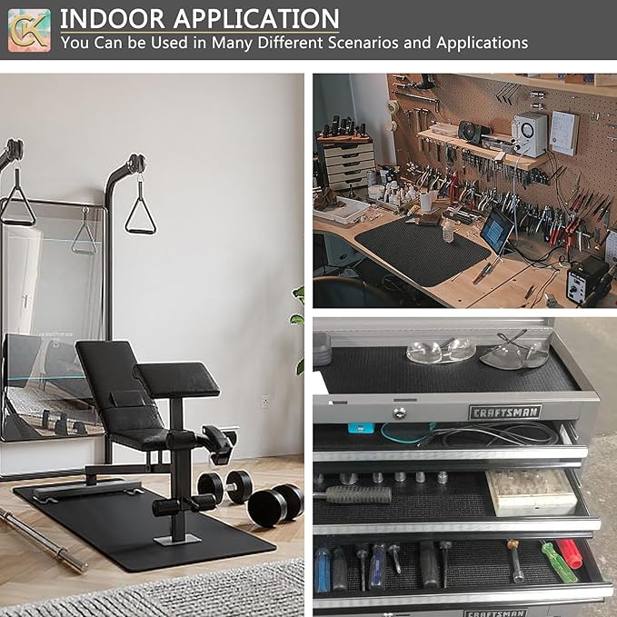 Foam Toolbox Liner Shelf Liner, Thickened Durable Pad Tool Box Mat for Protecting Your Tools, Work Surfaces, Garage, Chest -Black 3mm Thickness, 18 inch*24 ft