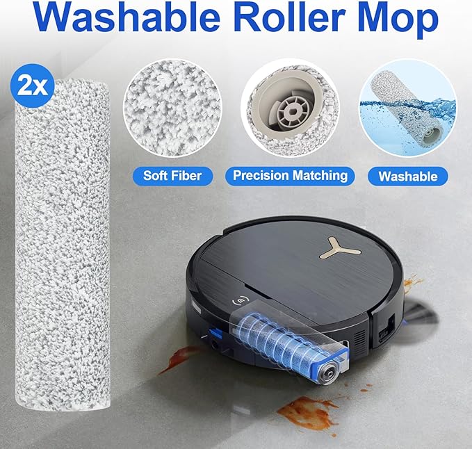 X8 Pro Omni Accessories for ECOVACS DEEBOT X8 PRO OMNI / X8 OMNI Replacement Parts Accessory Kit 2 Anti Tangle Main Brush 2 Roller Mop 6 Dust Bags 6 Side brush 4 Filter 1 Cleaning Brush