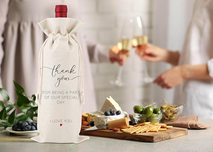Grateful Wine Bag,Thank You Friend for the Gift,Party Thank You Favor,Family Holiday Gifts,Thank You Gifts for Colleagues,Employee,Family,Women,Social Workers,Bosses,1 Drawstring Gift Wine Bag,Q30