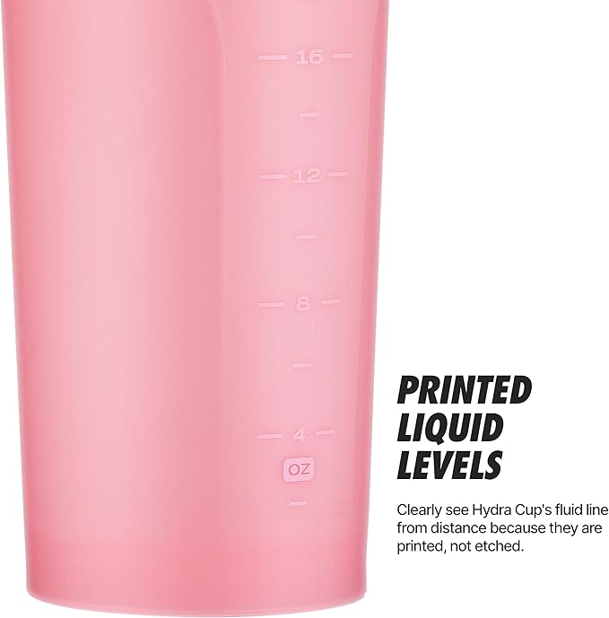 Hydra Cup ProFlow [2 Pack] 28 oz Shaker Bottles for Protein Shakes, Shaker Cups with Ball Blender Whisk, Shaker Bottle with Handle, Travel To Go, BPA Free (Pink & Purple, 28oz)