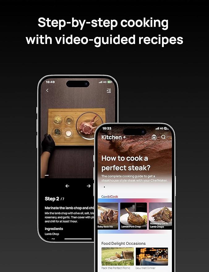Dreo ChefMaker Combi Fryer, Cook like a pro with just the press of a button, Smart Air Fryer Cooker with Cook probe, Water Atomizer, 3 professional cooking modes, 6 QT