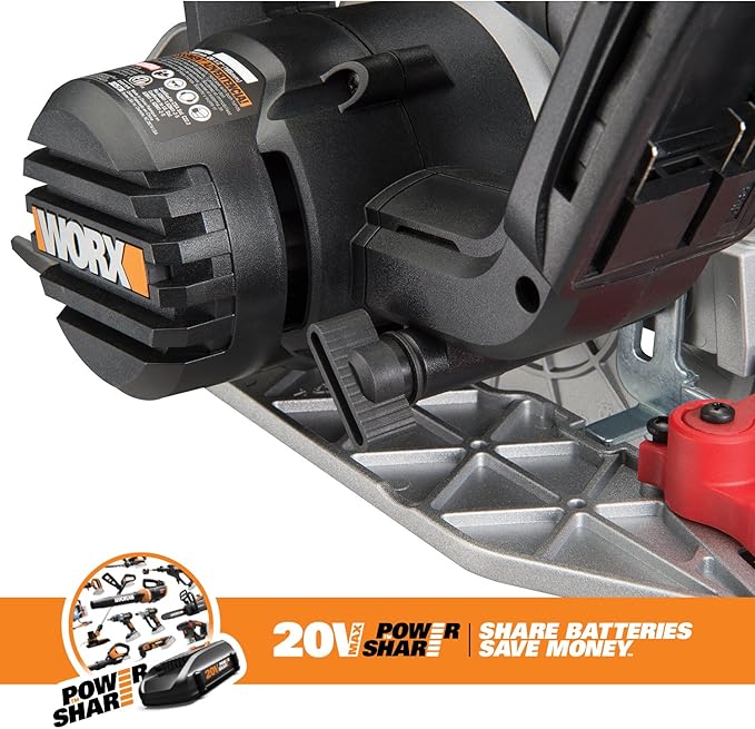 Worx WX530L 20V Power Share ExacTrack 6.5" Cordless Circular Saw